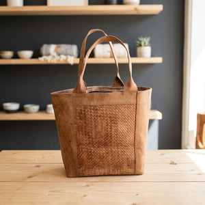 Bolso Tote de Cuero Genuino para Mujer, Estilo Clásico con Asa Suave, Duradero y Multifuncional - Product Image 3