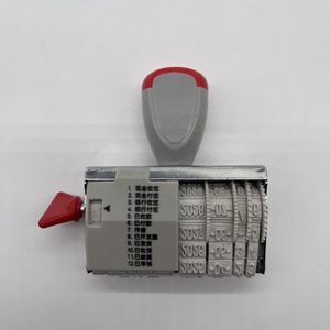 Ngôn ngữ khác nhau biểu tượng tùy chỉnh giá rẻ Fancy nối tiếp số gốc Nhãn ngày tem con dấu cao su - Product Image 5