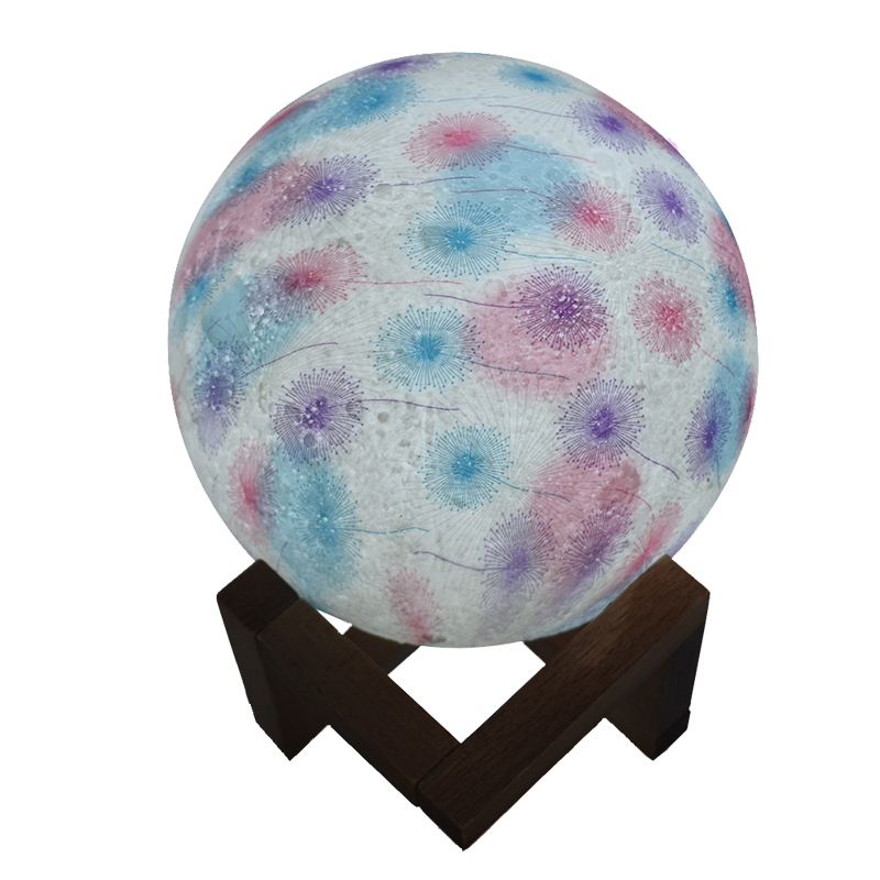 7 pulgadas lámpara de Luna 3D Impresión de Luna lámpara con soporte táctil de Control y de Control remoto con LED de 16 colores