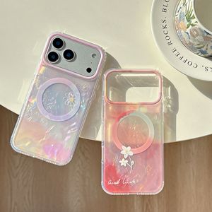 Gradient Seashell Flower <b>Magnetic</b> Phone case for iPhone 17 16 15 Pro Max iridescent shell texture Rainbow Ombre back Cover girls - Product Image 3