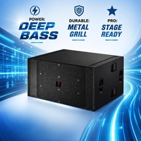 Subwoofer double 18 pouces en néodyme 4 ohms avec diaphragme en alliage de titane, puissance de pointe 1600W/3200W pour systèmes Line Array et sonorisation de bars
