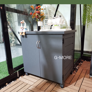 Armoire extérieure moderne pour patio et balcon, casier étanche pour outils de jardin - Product Image 6