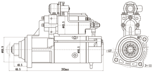 Démarreur de moteur diesel <span class=keywords><strong>SunDer</strong></span> SZQ21095058, 24V 8KW, MOQ 1 pièce, livraison ≤30 jours, compatible avec Cummins/Dongfeng X7 - Product Image 2