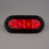 Feu arrière LED ovale rouge 6 pouces 12V, montage en surface, avec passants et fiches, étanche IP67, feux stop, frein et clignotants pour remorque, camping-car, camion, Jeep