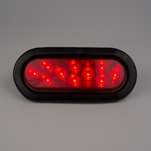 Luce Posteriore <span class=keywords><strong>LED</strong></span> Rossa Ovale da 6 Pollici, 12V, Montaggio Superficiale, Impermeabile IP67, Luci di Stop, Freno e Direzione per Rimorchi, Camion, Jeep - Product Image 3