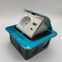 Boîtier de sol escamotable étanche JD22 de haute qualité avec ports USB et TYPE-C, multi-standards, pour bureaux et centres commerciaux