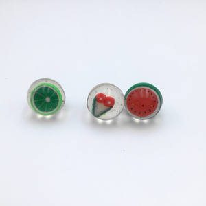 2019 Venta caliente 32mm Diseños de frutas Juguete deportivo de goma Pelota de malabares para máquina expendedora - Product Image 3