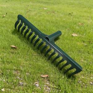 Rastrello da Giardino Robusto per Diserbo, Testa in Metallo Resistente con Manico Lungo per Livellamento del Terreno, Agricoltura e Giardinaggio - Product Image 6