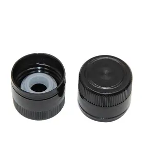 In bulk customized size black plastic screw caps 31.5*24 mm oil olive bottle plastic cap tread pp 31.5mm oil bottle