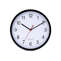 Horloge murale ronde en plastique à quartz personnalisée, 10 pouces, à piles, promotionnelle, pour la décoration intérieure, vente chaude