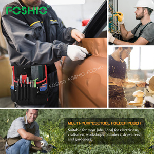 Foshio — pochette à <span class=keywords><strong>outils</strong></span> en vinyle, sac de rangement <span class=keywords><strong>avec</strong></span> ceinture, Logo personnalisé - Product Image 5