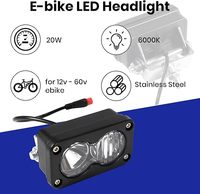 Phare de moto électrique tout-terrain 20W 6000 6500K, lumière combinée spot et flood pour Surron Light Bee
