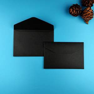 Sobre de papel kraft negro simple personalizado de 120 g y papel para cartas, creando una bolsa de facturas creativa vintage de alta gama - Product Image 4