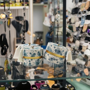 Étui à bijoux personnalisé en velours biodégradable, nouveau design, taille basse, tube cylindrique, pour colliers, bagues et pierres précieuses - Product Image 2