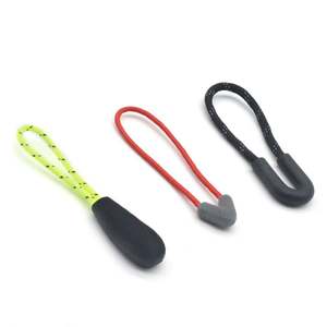 Wholesale Custom Logo ABS Non-<b>Lock</b> <b>Zipper</b> Pulls Puller <b>for</b> Bags-Custom Size Polyester/Nylon Cord PVC Plastic - Product Image 3