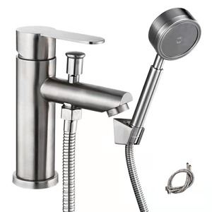 Singolo foro di montaggio in acciaio inox <span class=keywords><strong>rubinetto</strong></span> del bacino <span class=keywords><strong>con</strong></span> deviatore testa doccia ponte di acqua di <span class=keywords><strong>rubinetto</strong></span> per il lavaggio dei capelli <span class=keywords><strong>bagno</strong></span> <span class=keywords><strong>rubinetto</strong></span> - Product Image 1