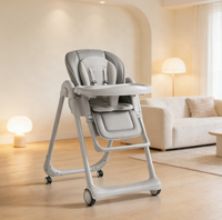 Chaise haute électrique intelligente pour bébé, multifonctionnelle, pliable, inclinable, berçante, réglable, en métal, portable et sécurisée