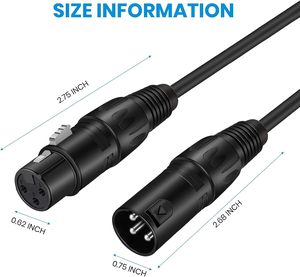 Professionnel 3m 5m <span class=keywords><strong>10m</strong></span> 50m 100m <span class=keywords><strong>Xlr</strong></span> vers <span class=keywords><strong>Xlr</strong></span> Microphone équilibré connecteur 3Pin câble Audio haute qualité mâle à femelle câble <span class=keywords><strong>Xlr</strong></span> - Product Image 6