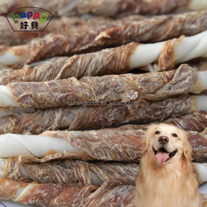 Snacks para Perros, Palitos para Masticar, Resistentes a las Mordidas, Limpieza Dental, Hueso, Sin Aditivos, Rollos de Piel de Vaca Envueltos en Piel de Pato, Golosinas Secas para Perros, 100g/bolsa - Product Image 1