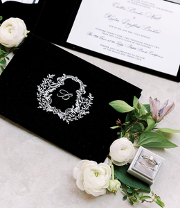 Cartoline d'<span class=keywords><strong>invito</strong></span> di lusso in velluto nero e carta tipografica di lusso stampate in lamina d'oro inviti di nozze con busta - Product Image 2