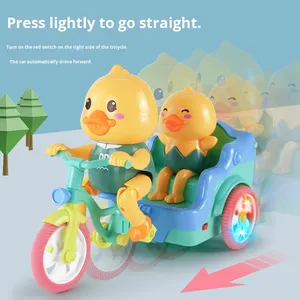 Motocicleta Eléctrica Infantil con Sonido y Luz de Pato Amarillo, <span class=keywords><strong>Triciclo</strong></span> de Juguete para Bebés, Venta al Por Mayor - Product Image 3