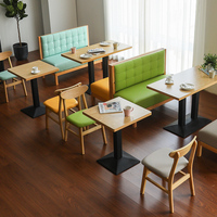 Chaise en bois de style canapé d'hôtel pour café, bar, restaurant occidental, magasin de thé au lait pour boisson froide, aire de repos