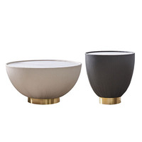Table basse de fer noir et blanc de beau style de conception simple pour le salon