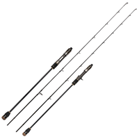 Canne à pêche haute qualité en carbone pour jigging lent, spinning/casting, pêche en mer, bar, marlin, truite, guides Fuji Japon, 1.8m/1.98m/2.1m