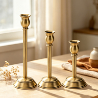 Porte-bougie en métal moderne et simple en alliage de zinc, support de bougie, centre de table de mariage, décoration intérieure, vente en gros d'usine OEM