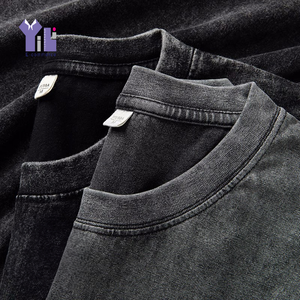 เสื้อยืดโอเวอร์ไซส์พรีเมียมแบบไม่มีป้ายยี่ห้อ สไตล์สตรีทแวร์ ผ้าคอตตอนทวิลล์ฟอกสี ยูนิเซ็กซ์ รับสกรีนโลโก้ กันยับ - Product Image 3