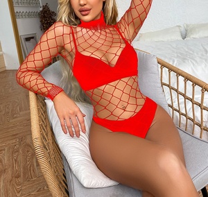 ชุดบอดี้สูทตาข่ายคุณภาพสูงแบบเซ็กซี่เว้าลึกสำหรับผู้หญิง - Product Image 5