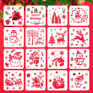 Nhà Sản Xuất Nhựa Thủ Công Stencils Cho Nghệ Thuật Vẽ Tranh Phun Cửa Sổ Cửa Kính Gỗ - Product Image 6