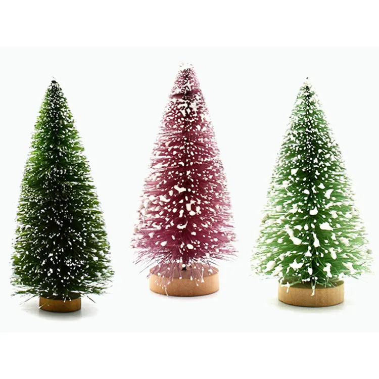 Бесплатный образец на заказ искусственная Снежная елка с эффектом флокирования Рождественская елка с деревянной подставкой