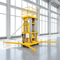 Nouvelle plateforme élévatrice hydraulique monomât en aluminium de 4 à 12 m, élévateur de chantier électrique manuel mobile pour une personne