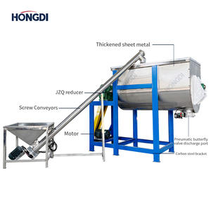 Mezclador en U de Doble Cinta con Transportador de Tornillo, Sistema Horizontal de Alimentación y Mezcla de Polvo - Product Image 3