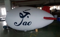 Personnalisez la boule géante blanche gonflable de fusée de ballon de dirigeable d'hélium pour la publicité