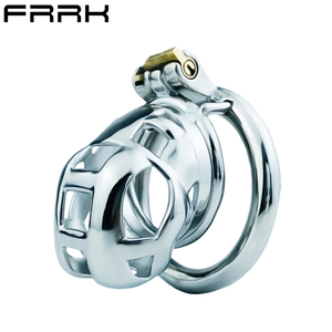 BDSM大人のおもちゃ屋ステンレス鋼の純血種ケージ4つのリングが付いている男性の純血種デバイス男性のための大人の大人のおもちゃのギフト - Product Image 1