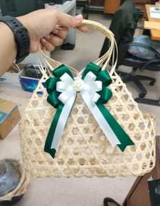 ตะกร้าไม้ไผ่สานด้วยมือ กระเป๋าใบปาล์มไทยแบบดั้งเดิม แพคเกจของขวัญ กระเป๋าทำมือจากธรรมชาติ ของตกแต่ง เป็นมิตรกับสิ่งแวดล้อม - Product Image 3