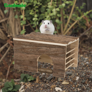 Maison de vie pour hamster avec mangeoire à <span class=keywords><strong>foin</strong></span> pour hamster, cochons d'Inde, lapins nains, petits animaux de compagnie - Product Image 2