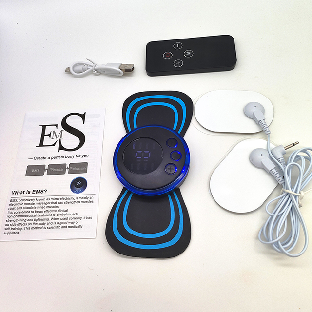 Ems Masajeador De Cuello Cervical Electric  TENS Neck Electronic Pulse Massager 3 in 1 Portable Neck Massager