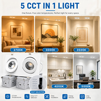 Plafonnier LED encastré à double tête, luminaire carré orientable, spot LED carré
