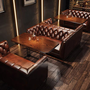 アメリカンヨーロピアンクラシックバーナイトクラブシガーラウンジホテルカフェソファーブースシーティングチェア - Product Image 5