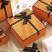 Boîte-cadeau créative de foulard en soie d'arc orange pour la boîte de papier d'emballage cosmétique d'anniversaire et de saint-valentin