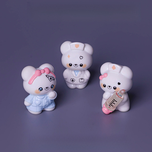 KI zhuojing Ornements paysagers, Figurine d'ours médical mignonne DIY, pour scènes miniatures et aménagement paysager, miniatures ultra-petites - Product Image 3