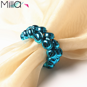 Anneaux de serviette cloche de Noël Vaisselle de fête pour les convives de vacances - Product Image 2