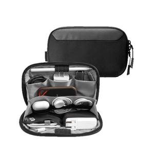 Luxuriöser Tech-Organizer Tragbare Wasserdichte Doppelte Zubehör-Tragetasche für Kabel Ladegerät USB-Stick Langlebiger Seiden-Reißverschluss Reise - Product Image 5