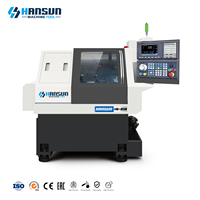 HANSUN Torno CNC de cama plana pequeña tipo pandilla, Torna, automatización, opcional, Mini máquina de torno CNC