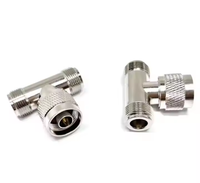 Fourniture d'usine 3 voies T Splitter Connector Tee N Type prise mâle vers double N femelle Jack T Type RF Coax Coaxial Adaptateur Convertisseur