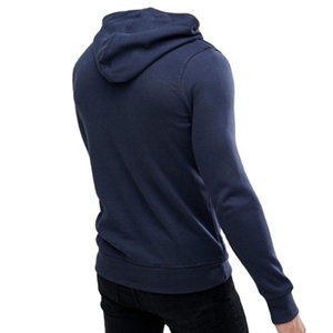 <b>Men's</b> <b>Navy</b> Gym <b>Hoodie</b> Slim Fit Performance Pullover with Zip Pockets Custom Muscle Fit Sports <b>Hoodie</b> Printed Pattern Suit Style - Product Image 2