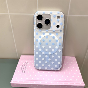 เคสโทรศัพท์แม่เหล็กแบบมินิมอลไลท์ไล่เฉดสีลายจุดสองชั้นสำหรับ iPhone 17ProMax 16 15 14 - Product Image 3
